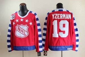 Red Wings #19 Steve Yzerman Red All Star CCM Throwback 75TH Embroidered NHL Jersey