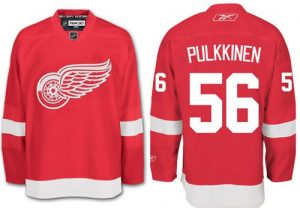 Red Wings #56 Teemu Pulkkinen Red Stitched NHL Jersey