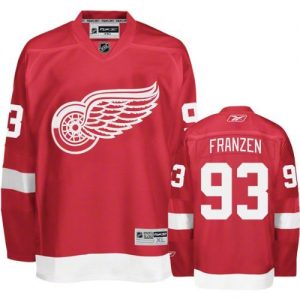 Red Wings #93 Johan Franzen Red Embroidered NHL Jersey