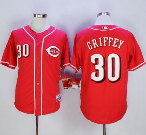 Reds #30 Ken Griffey Red Cool Base Stitched MLB Jersey