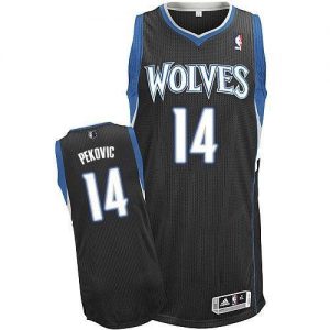Revolution 30 Timberwolves #14 Nikola Pekovic Black Stitched NBA Jersey