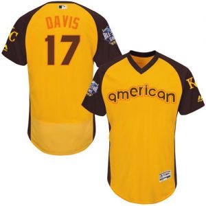 Royals #17 Wade Davis Gold Flexbase Authentic Collection 2016 All-Star American League Stitched MLB Jersey