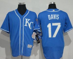 Royals #17 Wade Davis Royal Blue Flexbase Authentic Collection Stitched MLB Jersey