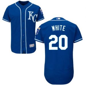 Royals #20 Frank White Royal Blue Flexbase Authentic Collection Stitched MLB Jersey