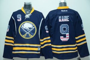 Sabres #9 Evander Kane Navy Blue USA Flag Fashion Stitched NHL Jersey