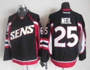 Senators #25 Chris Neil Black Throwback Embroidered NHL Jersey