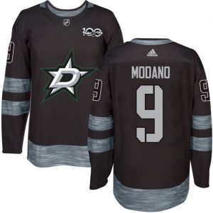 Stars #9 Mike Modano Black 1917-2017 100th Anniversary Stitched NHL Jersey