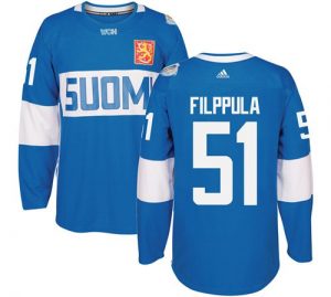 Team Finland #51 Valtteri Filppula Blue 2016 World Cup Stitched NHL Jersey
