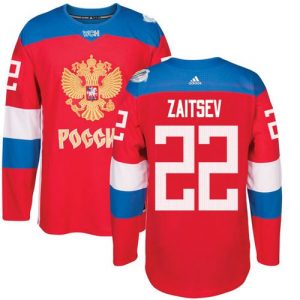 Team Russia #22 Nikita Zaitsev Red 2016 World Cup Stitched NHL Jersey