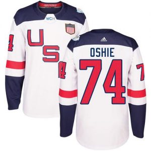 Team USA #74 T. J. Oshie White 2016 World Cup Stitched Youth NHL Jersey