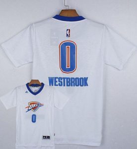 Thunder #0 Russell Westbrook White Pride Stitched NBA Jersey