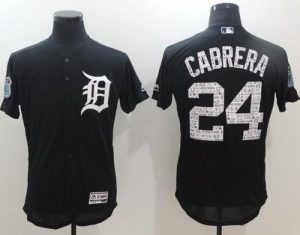 Tigers #24 Miguel Cabrera Navy Blue 2017 Spring Training Authentic Flex Base Stitched MLB Jersey