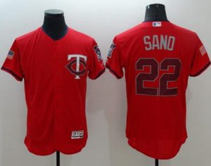 Twins #22 Miguel Sano Red Fashion Stars & Stripes Flexbase Authentic Stitched MLB Jersey