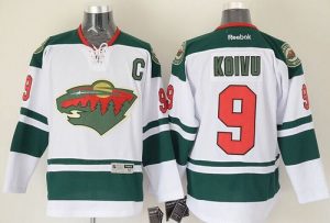 Wild #9 Mikko Koivu White Stitched NHL Jersey