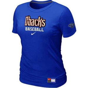 Women's Arizona Diamondbacks Nike Short Sleeve Practice MLB T-Shirts Blue