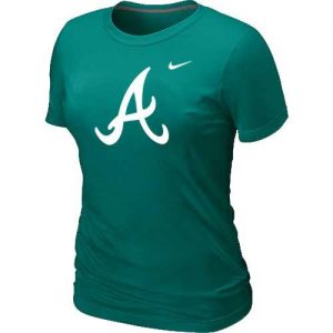 Women's Atlanta Braves Heathered Nike Light Green Blended T-Shirt