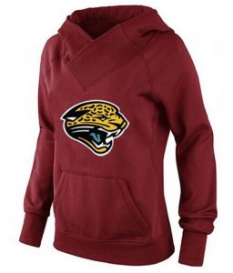 Women's Jacksonville Jaguars Logo Pullover Hoodie Red-1