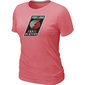 Women's NBA Portland Trail Blazers Big & Tall Primary Logo T-Shirt Pink