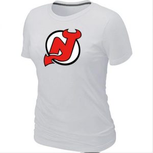 Women's NHL New Jersey Devils Big & Tall Logo T-Shirt White