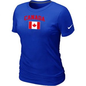 Women's Nike 2014 Olympics Canada Flag Collection Locker Room T-Shirt Blue