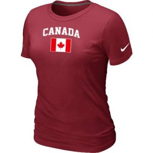 Women's Nike 2014 Olympics Canada Flag Collection Locker Room T-Shirt Red