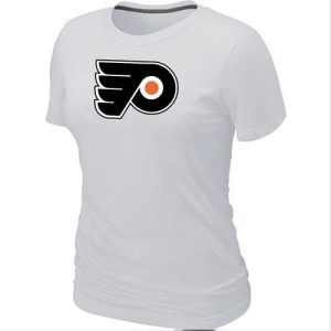 Women's Philadelphia Flyers Big & Tall Logo White NHL T-Shirts