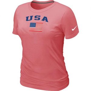 Women's USA Olympics USA Flag Collection Locker Room T-Shirt Pink