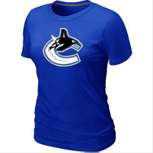 Women's Vancouver Canucks Big & Tall Logo Blue NHL T-Shirts