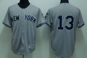 Yankees #13 Alex Rodriguez Stitched Grey Youth MLB Jersey