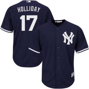 Yankees #17 Matt Holliday Navy Blue Alternate Stitched Youth MLB Jersey