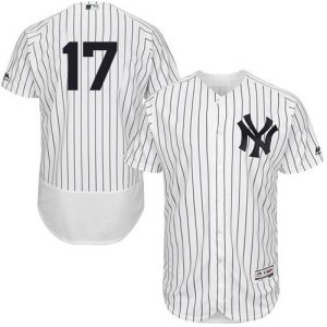 Yankees #17 Matt Holliday White Strip Flexbase Authentic Collection Stitched MLB Jersey