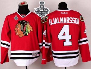 Blackhawks #4 Nikals Hjalmarsson Red 2015 Stanley Cup Stitched NHL Jersey