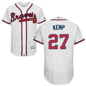 Braves #27 Matt Kemp White Flexbase Authentic Collection Stitched MLB Jersey