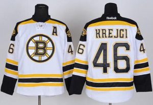 Bruins #46 David Krejci White Stitched NHL Jersey