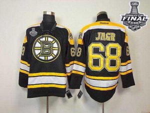 Bruins Stanley Cup Finals Patch #68 Jaromir Jagr Black Home Embroidered NHL Jersey