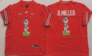 Buckeyes #1 Braxton Miller Red Player Fashion Stitched NCAA Jersey