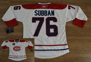 Canadiens #76 PK Subban Embroidered White Heritage Classic Style NHL Jersey