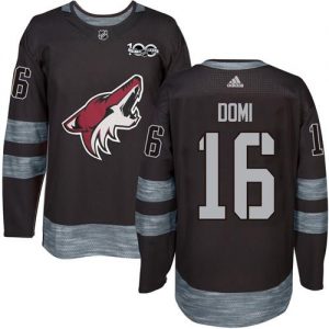 Coyotes #16 Max Domi Black 1917-2017 100th Anniversary Stitched NHL Jersey