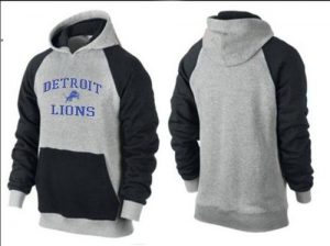 Detroit Lions Heart & Soul Pullover Hoodie Grey & Dark Blue