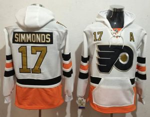 Flyers #17 Wayne Simmonds White 3rd Name & Number Pullover NHL Hoodie