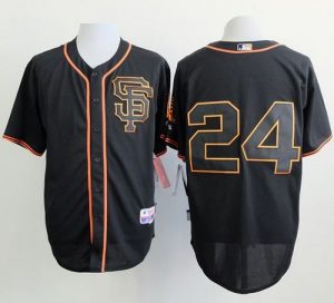 Giants #24 Willie Mays Black Alternate Cool Base Stitched MLB Jersey