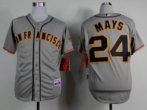 Giants #24 Willie Mays Grey Road Cool Base Stitched MLB Jersey