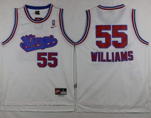 Kings #55 Jason Williams White New Throwback Stitched NBA Jersey