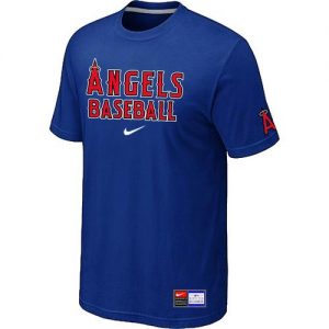 Los Angeles Angels Nike Short Sleeve Practice MLB T-Shirts Blue