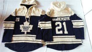 Maple Leafs #21 James Van Riemsdyk Blue Sawyer Hooded Sweatshirt Stitched NHL Jersey