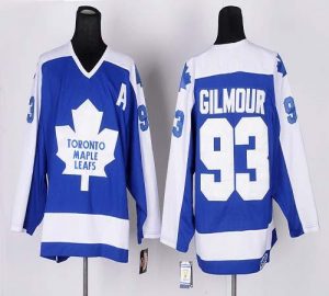 Maple Leafs #93 Doug Gilmour Blue White CCM Throwback Stitched NHL Jersey