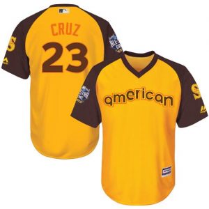 Mariners #23 Nelson Cruz Gold 2016 All-Star American League Stitched Youth MLB Jersey