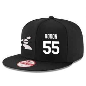 Men's Chicago White Sox #55 Carlos Rodon Stitched New Era Black 9FIFTY Snapback Adjustable Hat