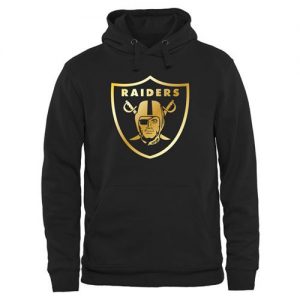 Men's Oakland Raiders Pro Line Black Gold Collection Pullover Hoodie