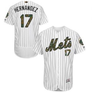 Mets #17 Keith Hernandez White(Blue Strip) Flexbase Authentic Collection 2016 Memorial Day Stitched MLB Jersey